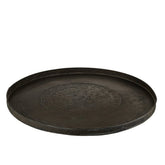 J-Line plateau Rond Klassiek - ijzer - zwart - large