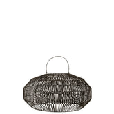 J-Line lampkap - rotan - zwart - medium