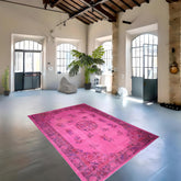 XL Roze vintage vloerkleed - 328x230 cm - HANDGEMAAKT