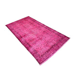 Roze vintage vloerkleed - 195x108 cm - HANDGEMAAKT