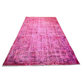 Roze vintage vloerkleed - 280x164 cm - HANDGEMAAKT