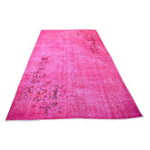 Roze vintage vloerkleed - 284x167 cm - HANDGEMAAKT