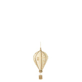 J-Line Heteluchtballon Hangend Polyfoam/Textiel Wit/Goud Small