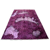 Paars vintage vloerkleed - 258x163 cm - HANDGEMAAKT