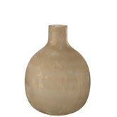 J-Line Vaas Soda Fles Laag Rond Glas Goud