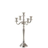 J-Line kandelaar 5-Arm Klassiek - aluminium - zilver - small
