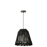 J-Line hanglamp Celia - jute - zwart - small