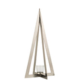 J-Line theelichthouder Boom - metaal/glas - zilver - large