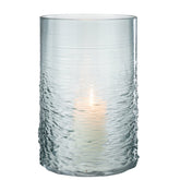 J-Line windlicht Zee - Kaarsenhouder - glas - blauw - large