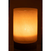 J-Line Windlicht/Vaas Ray Glas/Wilg Wit/Zwart Large