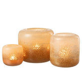 J-Line vaas Opi - glas - bruin/beige - large