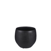 Douro Bloempot - H18 x Ø20 cm - Terracotta - Mat - Zwart