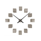 Wandklok DIY Kubiek Metallic