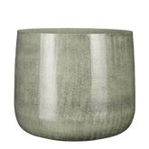 Benson Bloempot - H27 x Ø32 cm - Metaal - Lichtgrijs