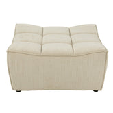 J-Line Poef Grid Populierenhout/Schuim Beige