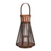 Cosmo Lantaarn - H45 x Ø15 cm - Gerecycled polyester - Donkerbruin