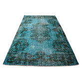 Turquoise vintage vloerkleed - 278x162 cm - HANDGEMAAKT