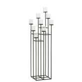 J-Line Kaarshouder 9 Delen Metaal/Glas Zwart