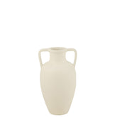 J-Line Vaas 2 Armen Terracotta Wit Small - 48.00 cm hoog