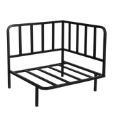 Celo Loungebank Hoekelement - L83 x B83 x H78 cm - Metaal - Zwart