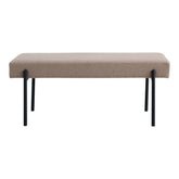 Swindon Bench - Bank, steen met zwarte poten, 100x36x42,5 cm, HN1231