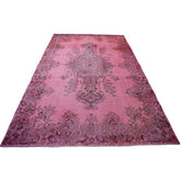 Roze vintage vloerkleed - 321x190 cm - HANDGEMAAKT