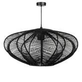 Kanti Hanglamp - H20 x Ø41 cm - Metaal - Zwart