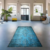 Blauw vintage vloerkleed - 276x170 cm - HANDGEMAAKT