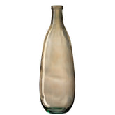 J-Line Vaas Fles Glas Lichtbruin Small
