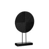 Danae Ornament op Voet - H25 x Ø40 cm - FSC 100% Mangohout - Zwart