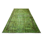 Groen vintage vloerkleed - 263x158 cm - HANDGEMAAKT