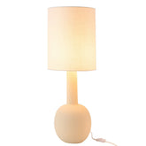J-Line Tafel Lamp Met Kap Aardewerk Beige/Wit