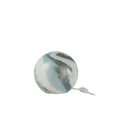 J-Line Dany Strepen Rond tafellamp - glas - blauw/ groen - S