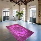 Paars vintage vloerkleed - 262x162 cm - HANDGEMAAKT