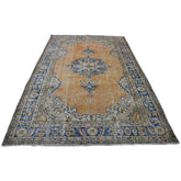 Vintage vloerkleed oranje - 274x172 cm - HANDGEMAAKT