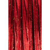 J-Line Gordijn Omkeerbaar Sequin Rood/Goud
