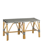 Mandox Bank voor Buiten - L90 x B36 x H46 cm - Rotan - Zwart, Wit