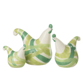 J-Line decoratie Hanen Lijnen Dolomiet - keramiek - groen