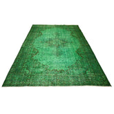 Groen vintage vloerkleed - 242x175 cm - HANDGEMAAKT