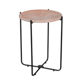 Armando Bijzettafel - H45 x Ø36 cm - Marmer - Roze