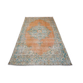Oranje vintage vloerkleed - 198x111 cm - HANDGEMAAKT
