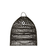 J-Line lampkap Golven - rotan - zwart