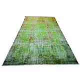 Groen vintage vloerkleed - 302x174 cm - HANDGEMAAKT