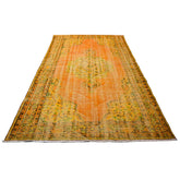 Geel vintage vloerkleed - 260x167 cm - HANDGEMAAKT
