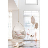J-Line tapijt Miami Outdoor - polyester - naturel/wit - medium