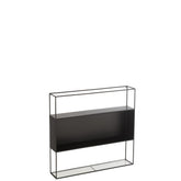 J-Line Rek Seen Metaal/Glas Zwart