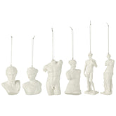 J-Line Box Van 6 Hangers Romeinse Beelden Resine Wit