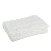 J-Line Plaid - polyester - wit - 130 x 180 cm