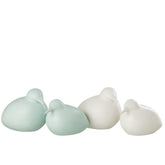 J-Line figuur Vogels Dolomiet - kunststof - groenblauw