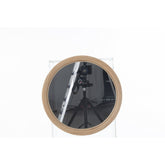 J-Line wandspiegel Rond Rotan/glas Naturel Small